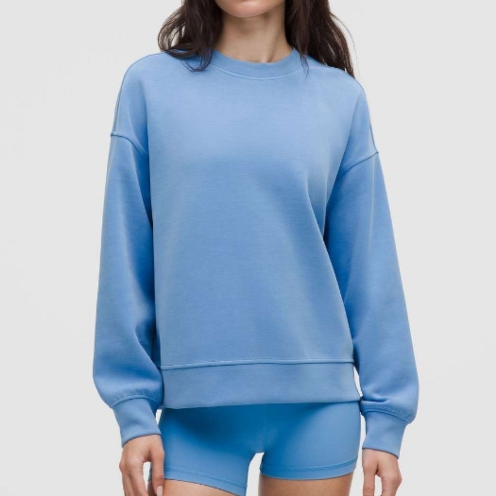 lululemon athletica Blue Crew Neck Sweater